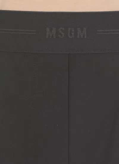 Msgm Wool Pants In Black