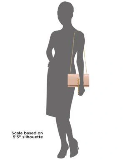 Shop Saint Laurent Monogram Medium Leather Tassel Chain Shoulder Bag In Nude Powder