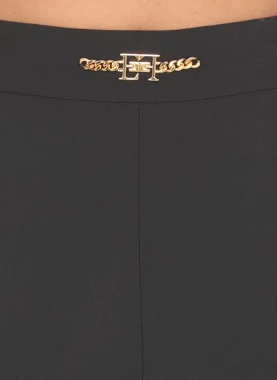 Shop Elisabetta Franchi Trousers Black