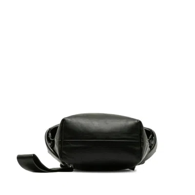 Shop Bottega Veneta Black Leather Shoulder Bag ()