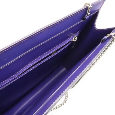 Pre-owned Chanel Logo Cc Purple Vinyl Tote Bag ()
