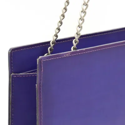 Pre-owned Chanel Logo Cc Purple Vinyl Tote Bag ()