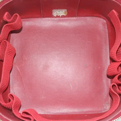 Pre-owned Chanel Vanity Red Leather Clutch Bag ()