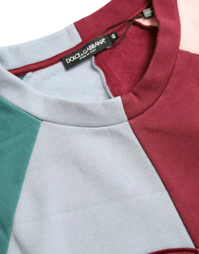 Shop Dolce & Gabbana Multicolor Cotton Crew Neck Women's Sweater