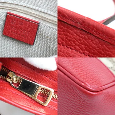 Shop Gucci Ssima Red Canvas Tote Bag ()