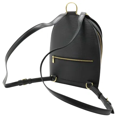 Pre-owned Louis Vuitton Mabillon Black Leather Backpack Bag ()