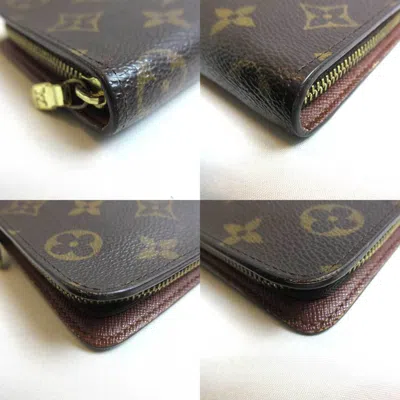 Pre-owned Louis Vuitton Zippy Coin Purse Brown Canvas Wallet  ()