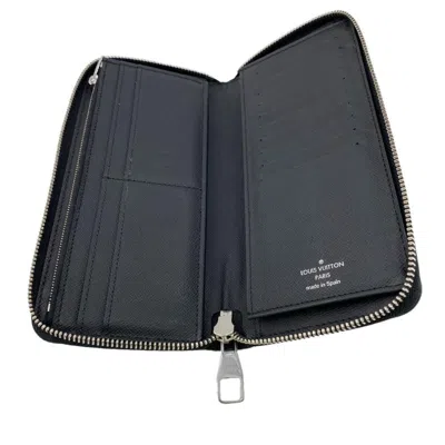 Pre-owned Louis Vuitton Zippy Organizer Black Leather Wallet  ()