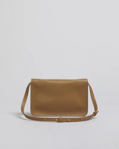 Shop Marni Brown Leather Shoulder Bag With  Mending