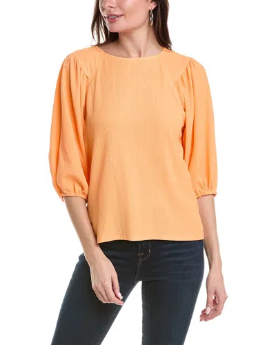 Shop Vince Camuto Puff Sleeve Top In Orange