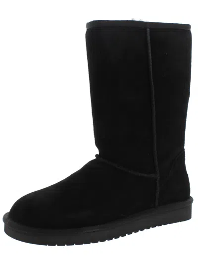 Shop Koolaburra Womens Suede Knee-high Casual Boots In Black