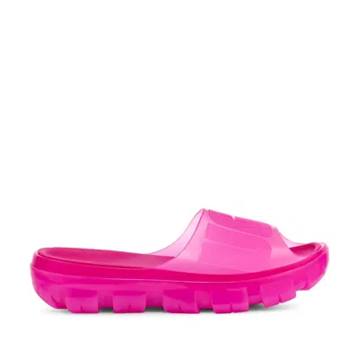 Shop Ugg Women's Jella Clear Slide Sandal In Dragonfruit In Pink