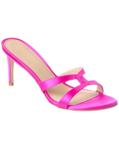 Shop Stuart Weitzman Soiree Sleek 75 Satin Sandal In Pink