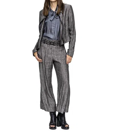 Shop Beate Heymann Cullotte Stripe Pant In Grey