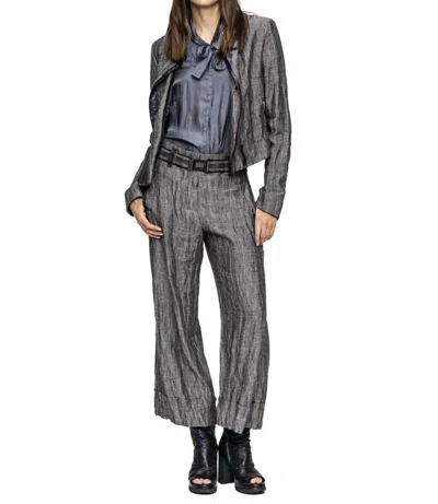 Beate Heymann Cullotte Stripe Pant In Grey In Grey