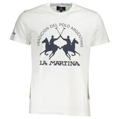 Shop La Martina Cotton Men's T-shirt In White