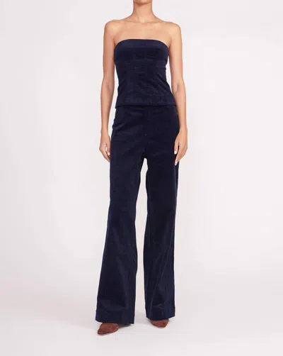 Shop Staud Grayson Pant In Navy In Blue