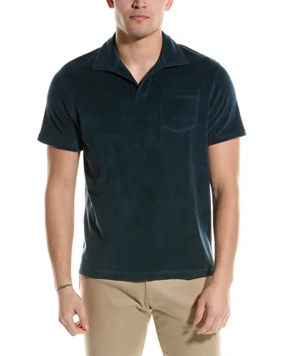 Shop Hiho Terry Polo Shirt In Blue