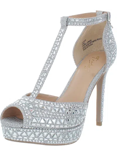 Shop Thalia Sodi Chace Womens Platform Peep Toe Pumps In Silver