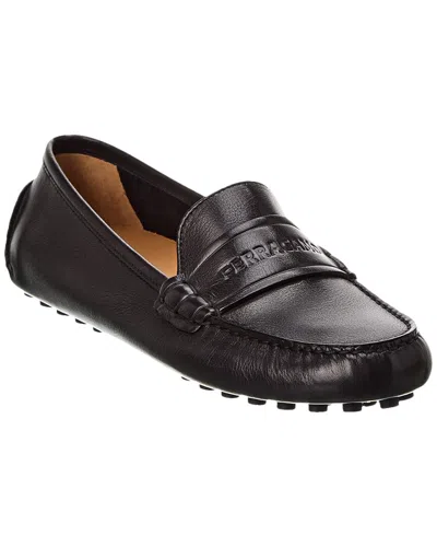 Shop Ferragamo Iside Leather Loafer In Black