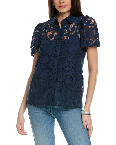 Shop Nanette Lepore Valentina Shirt In Blue