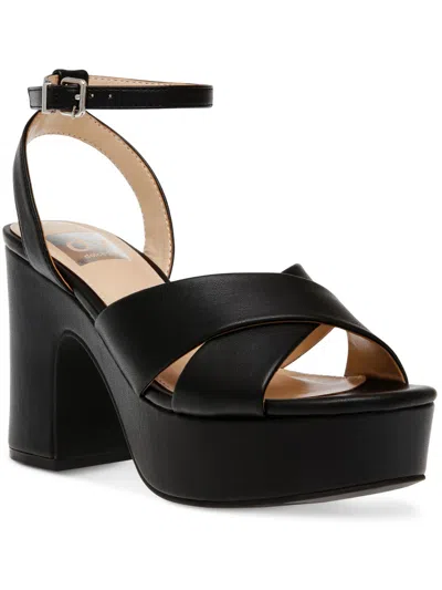 Shop Dolce Vita Maggie Womens Cork Ankle Strap Platform Sandals In Black