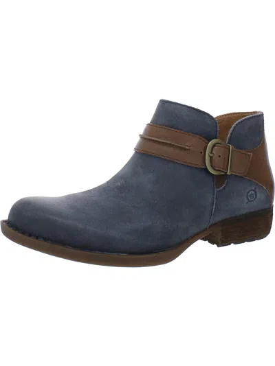 Shop Born Kati Womens Leather Zipper Chelsea Boots In Blue