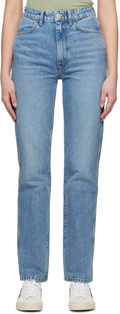 Shop Re/done Women's 70s Cigarette Jean In Blue Sea In Multi