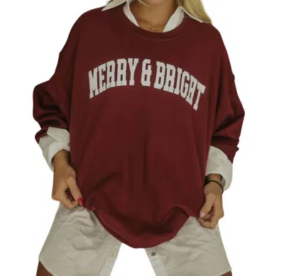 Charlie Southern Merry And Bright Sweatshirt In Red In Red