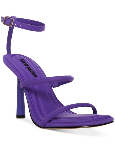 Shop Steve Madden Briella Womens Ankle Strap Square Toe Heels In Purple