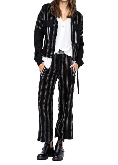Beate Heymann Striped Jacket In Black/white In Multi