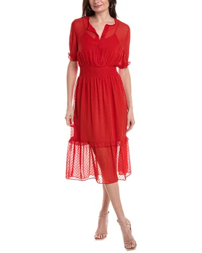 Shop Nanette Lepore Midi Dress In Red