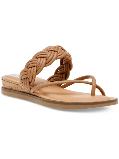 Shop Dolce Vita Fiorella Womens Strappy Woven Slide Sandals In Beige