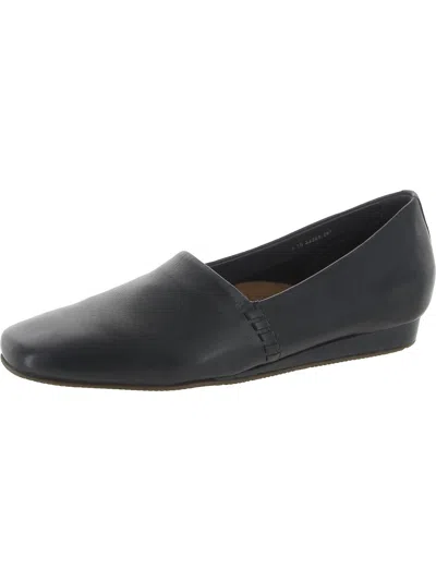Shop Softwalk Vale Womens Leather Slip On Oxfords In Blue