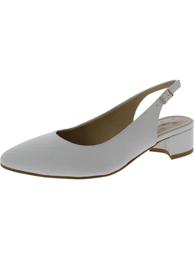 Shop Walking Cradles Hazel Womens Leather Pointed Toe Slingback Heels In White