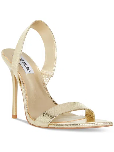Shop Steve Madden Batali Womens Pointed Toe Stiletto Slingback Sandals In Gold