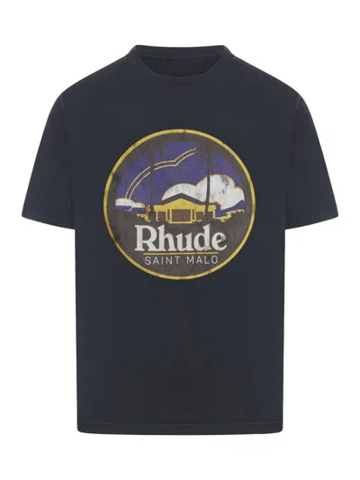 Shop Rhude T-shirts In Black