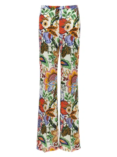 Shop Etro Floral Pants Multicolor