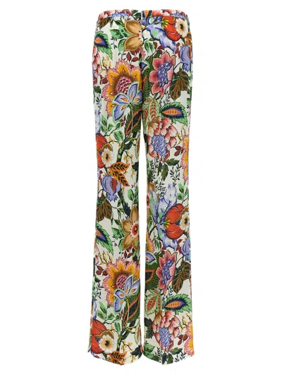 Shop Etro Floral Pants Multicolor