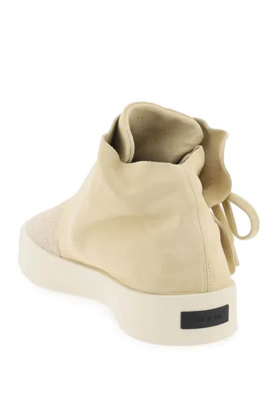 Shop Fear Of God Sneakers Mid Top In Pelle Scamosciata E Perline