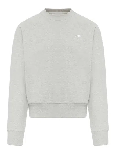 Shop Ami Alexandre Mattiussi Ami Paris Sweatshirt In Grey