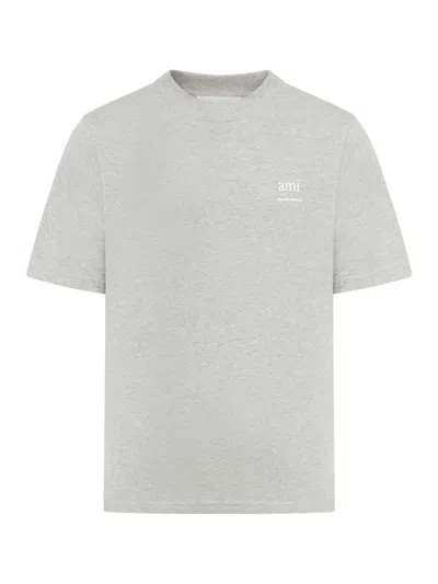 Shop Ami Alexandre Mattiussi Ami Paris T-shirts In Grey