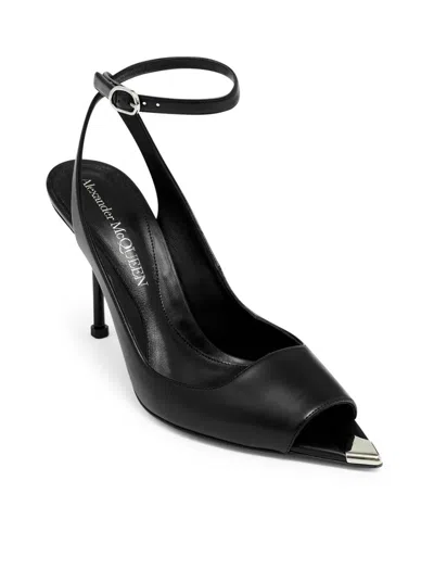 Shop Mcqueen Sandals Shoes In Black
