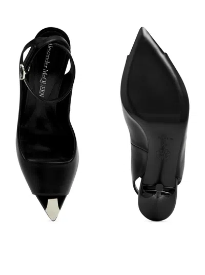 Shop Mcqueen Sandals Shoes In Black