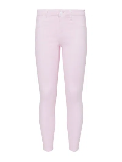 Shop L Agence Margot Coated Skinny Jean In Lilac Snow/white Contrast Coated