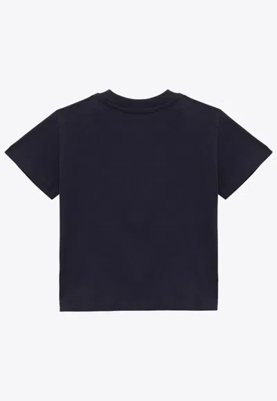Shop Polo Ralph Lauren Babies Crewneck T-shirt In Blue