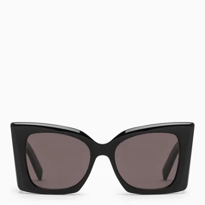 Shop Saint Laurent Sl M119 Blaze Black Sunglasses Women