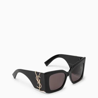 Shop Saint Laurent Sl M119 Blaze Black Sunglasses Women