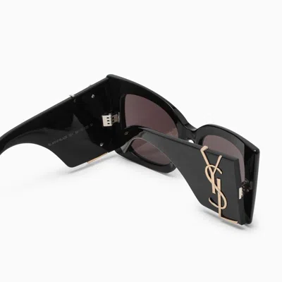 Shop Saint Laurent Sl M119 Blaze Black Sunglasses Women