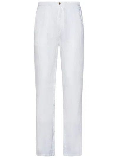 Shop Boglioli Trousers In Bianco